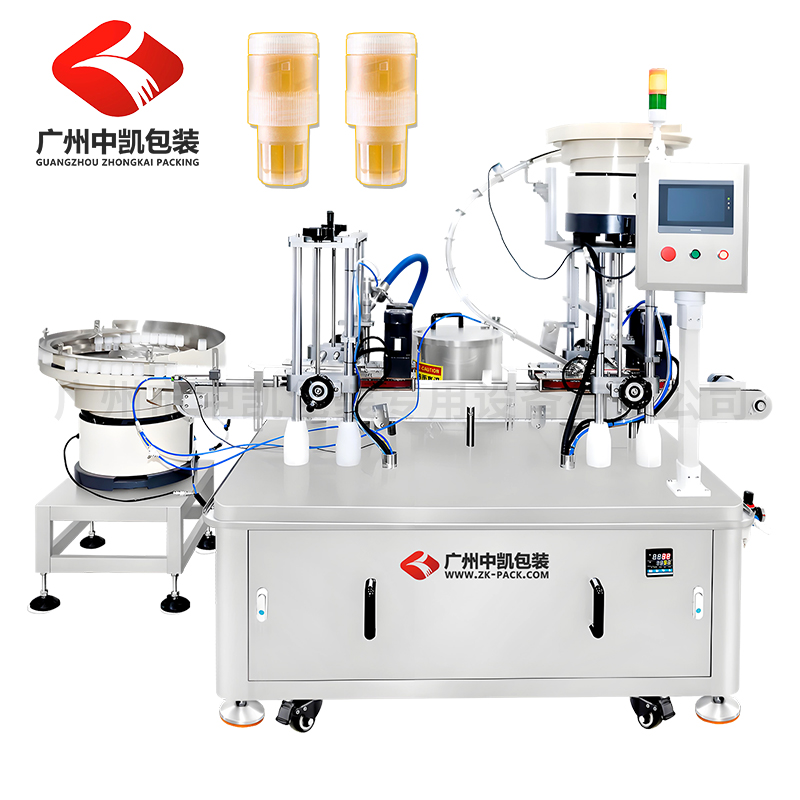 分離式便攜蜜頭蓋灌裝壓蓋一體機(jī) 果汁蜜蓋蜂蜜灌裝機(jī)